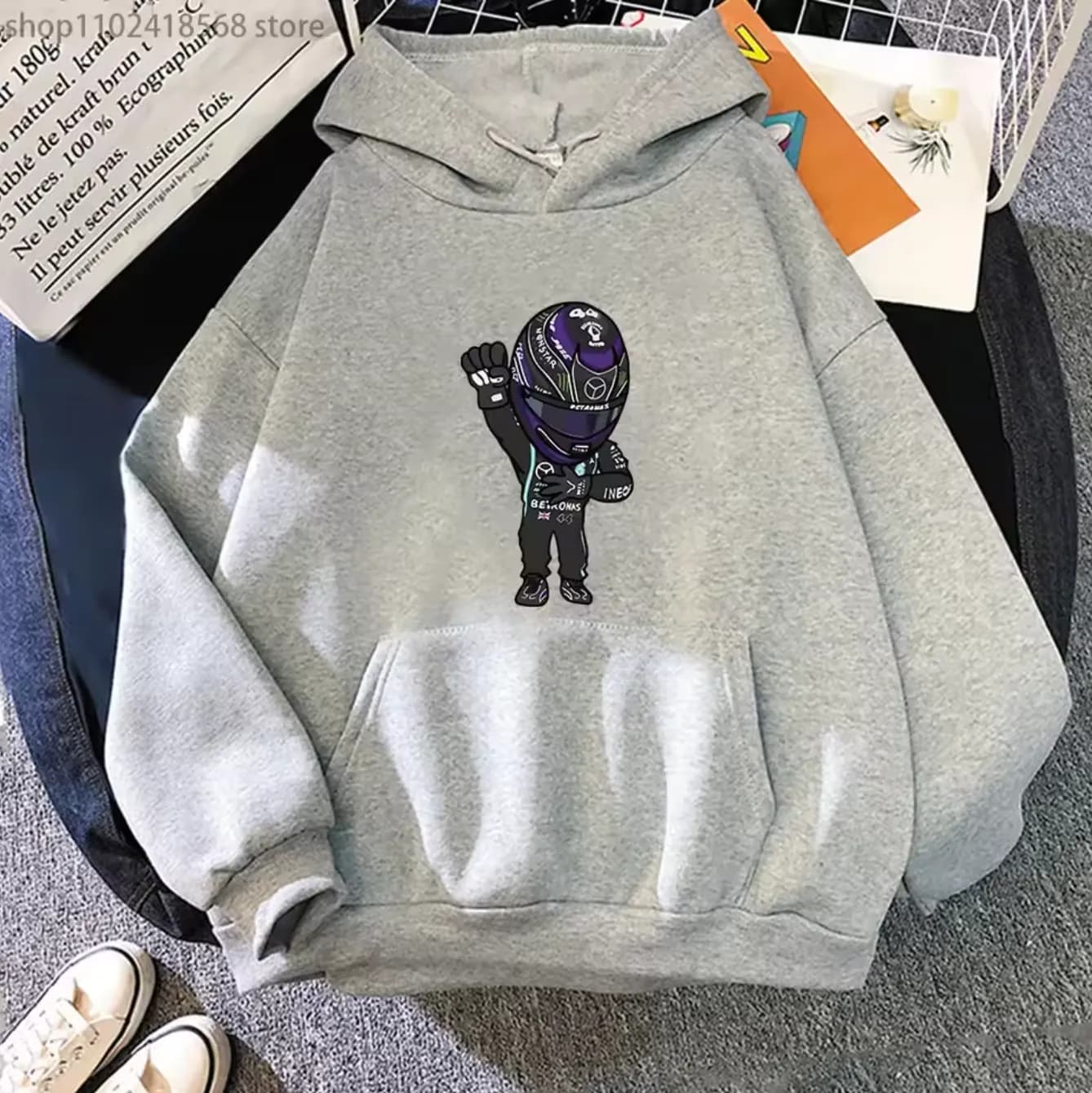 Podium Fist Hoodie in grey